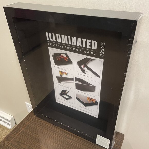 NEW Illuminated Custom Framing Shadow Box 22x28 Lighted LED Display-Art Military - Picture 8 of 14